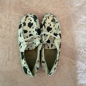 Cow print shoes